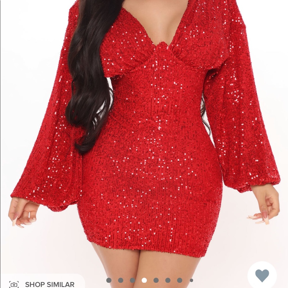 Fashion Nova-Kiss Me under the Moon-Mini Dress-red